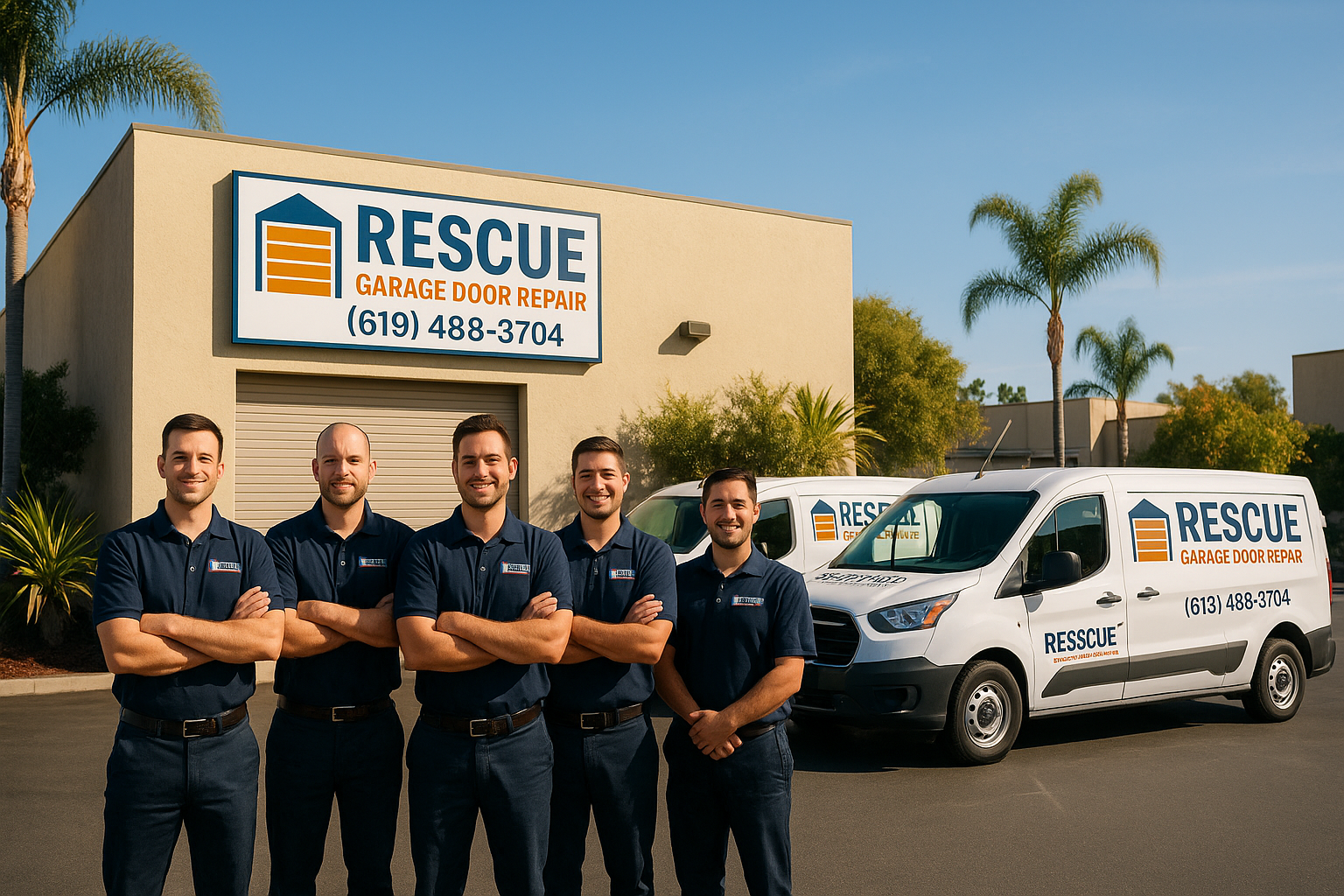 Professional garage door team in Concord